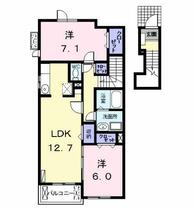 愛知県あま市下萱津五反田（賃貸アパート2LDK・2階・63.86㎡） その2