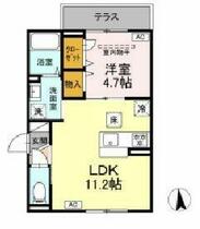 グレース上篠崎 103 ｜ 東京都江戸川区上篠崎１丁目（賃貸アパート1LDK・1階・37.12㎡） その2