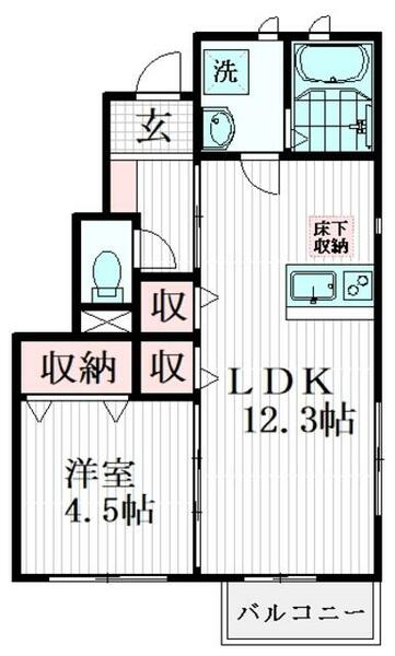 ＦＯＲＥＴ　ＭＯＴＯＭＡＣＨＩ　Ⅰ｜埼玉県所沢市元町(賃貸アパート1LDK・1階・40.00㎡)の写真 その2