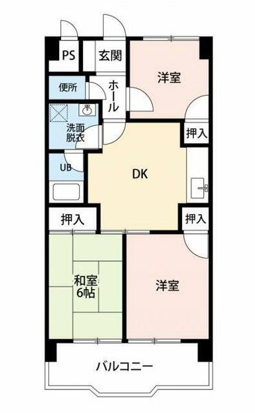 ニューセンチュリー 305｜香川県善通寺市文京町２丁目(賃貸マンション3DK・3階・54.00㎡)の写真 その2