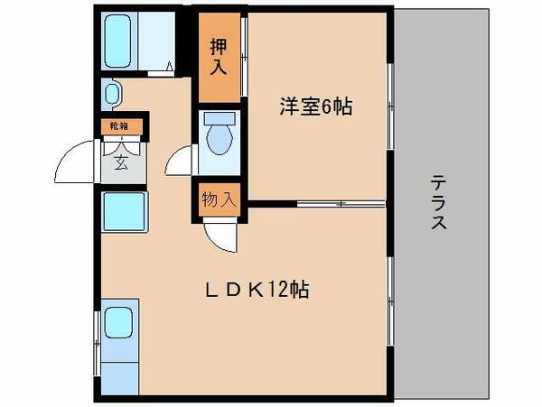 奈良県大和高田市大字土庫(賃貸アパート1LDK・1階・39.00㎡)の写真 その2
