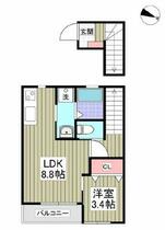 アンテレーゼｏｎｅ和栄 203 ｜ 埼玉県飯能市大字双柳（賃貸アパート1LDK・2階・34.78㎡） その2