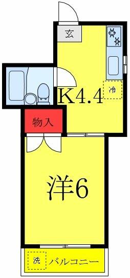 エーデルワイス 203｜東京都板橋区常盤台２丁目(賃貸アパート1K・2階・21.03㎡)の写真 その2