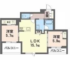 兵庫県神戸市垂水区旭が丘１丁目(賃貸マンション2LDK・2階・61.85㎡)の写真 その2