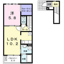 カルム　デアイ 202 ｜ 奈良県橿原市出合町（賃貸アパート1LDK・2階・43.80㎡） その2