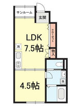 新潟県新潟市中央区上所中２丁目（賃貸アパート1DK・1階・36.57㎡） その2