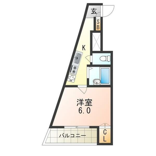 Ｎパークアベニュー高橋｜大阪府大阪市住吉区南住吉１丁目(賃貸マンション1K・5階・22.00㎡)の写真 その2