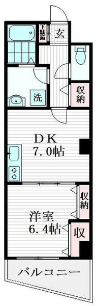 ｍ１ＢＬＤ｜東京都荒川区町屋１丁目(賃貸マンション1DK・2階・36.36㎡)の写真 その2
