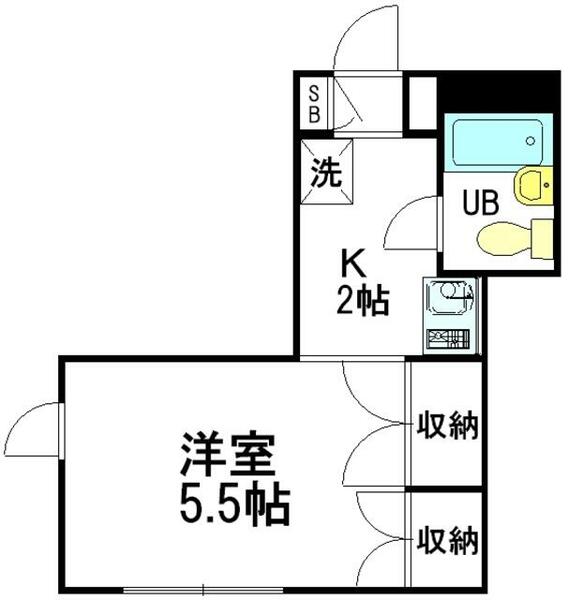 メゾンシェル 201｜東京都新宿区西新宿５丁目(賃貸マンション1K・2階・18.94㎡)の写真 その2