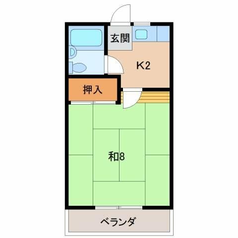 アップルハウス｜和歌山県橋本市野(賃貸アパート1K・2階・22.60㎡)の写真 その2