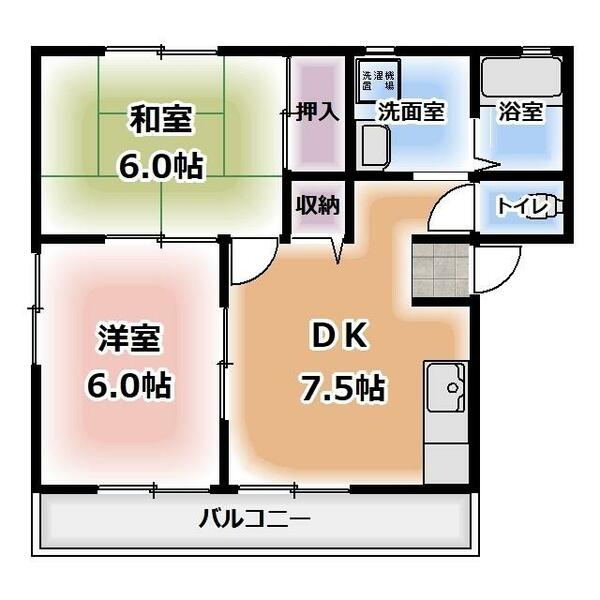 ブリッジＬ 105｜愛知県北名古屋市井瀬木鴨(賃貸アパート2DK・2階・43.00㎡)の写真 その2