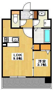 兵庫県姫路市忍町(賃貸マンション1LDK・11階・32.43㎡)の写真 その2