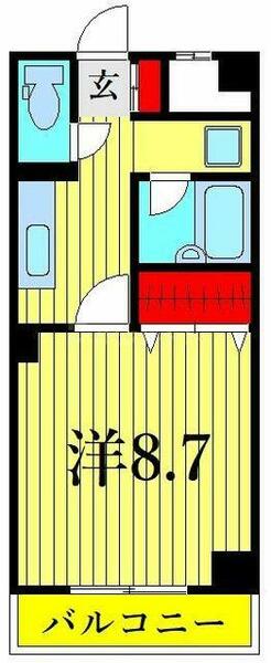 サンクチュアリ 301｜東京都江戸川区北小岩５丁目(賃貸マンション1K・3階・28.86㎡)の写真 その2
