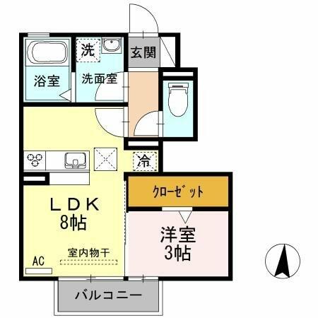 サンライズＹ 102｜岐阜県岐阜市薮田南４丁目(賃貸アパート1LDK・1階・39.90㎡)の写真 その2