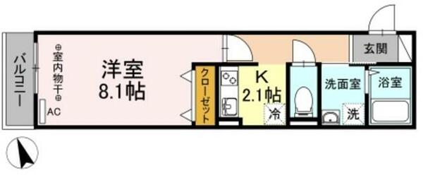 サンフレアかしわ台 303｜神奈川県海老名市柏ケ谷(賃貸アパート1K・3階・33.30㎡)の写真 その2