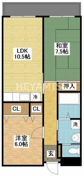 ＡＮＮＥＸ３１－Ⅵ 303｜長崎県諫早市幸町(賃貸マンション2LDK・3階・58.80㎡)の写真 その2