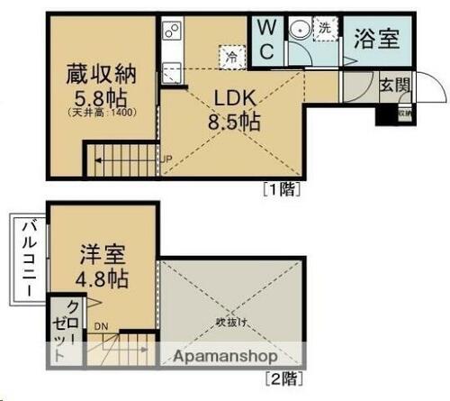 同じ建物の物件間取り写真 - ID:204004087146