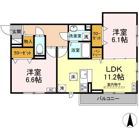 同じ建物の物件間取り写真 - ID:214060622046