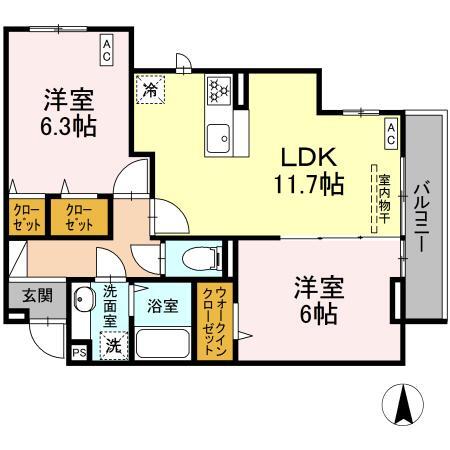 同じ建物の物件間取り写真 - ID:214061267762