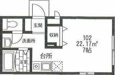 アーバンホームＮ 102｜神奈川県横須賀市船越町１丁目(賃貸アパート1K・1階・22.17㎡)の写真 その8