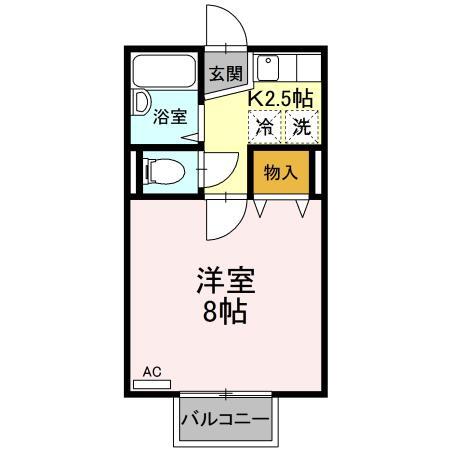 パストラル八乙女中央 205｜宮城県仙台市泉区八乙女中央２丁目(賃貸アパート1K・2階・23.40㎡)の写真 その2