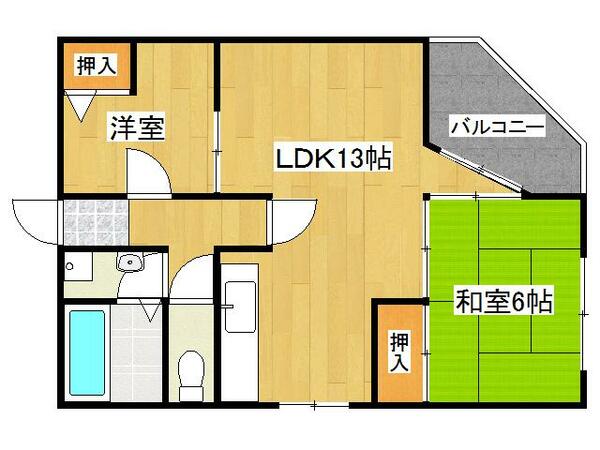 兵庫県神戸市東灘区御影１丁目(賃貸マンション2LDK・1階・55.00㎡)の写真 その2