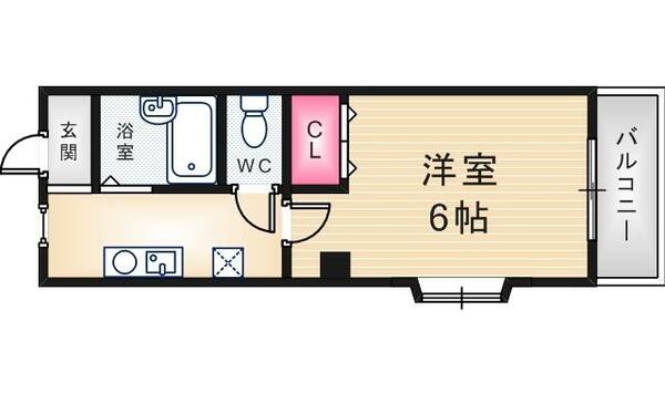 テラダマンション｜兵庫県尼崎市浜３丁目(賃貸マンション1K・2階・19.44㎡)の写真 その2