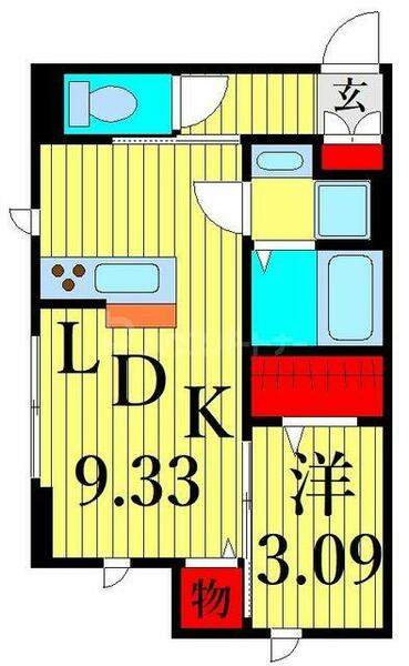 Ｍａｉｓｏｎ　ｄｅ　Ｖｅｇａ 101｜東京都台東区根岸５丁目(賃貸アパート1LDK・1階・32.04㎡)の写真 その2
