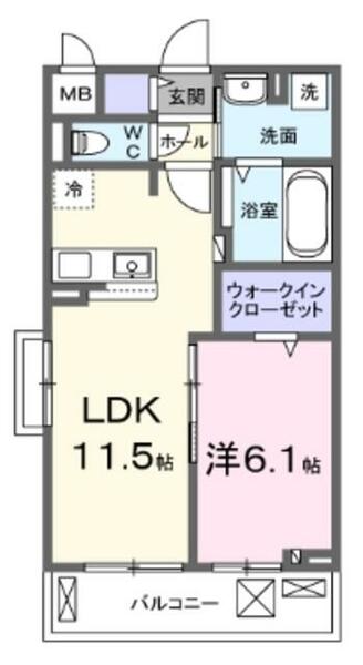 ラ・ミア・ヴィア｜神奈川県茅ヶ崎市松林３丁目(賃貸アパート1LDK・3階・42.51㎡)の写真 その2