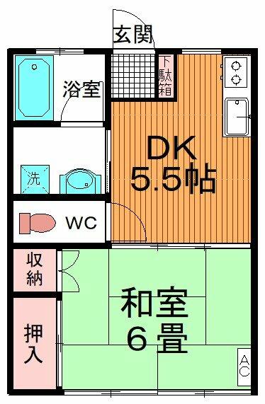 クリスタルメゾン 205｜福島県南相馬市原町区桜井町１丁目(賃貸アパート1DK・2階・28.94㎡)の写真 その2