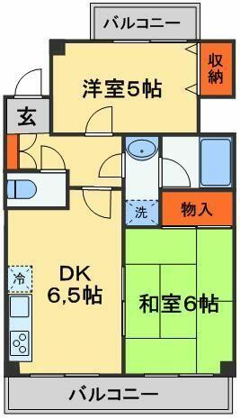 千葉県船橋市宮本６丁目(賃貸マンション2DK・4階・43.92㎡)の写真 その2