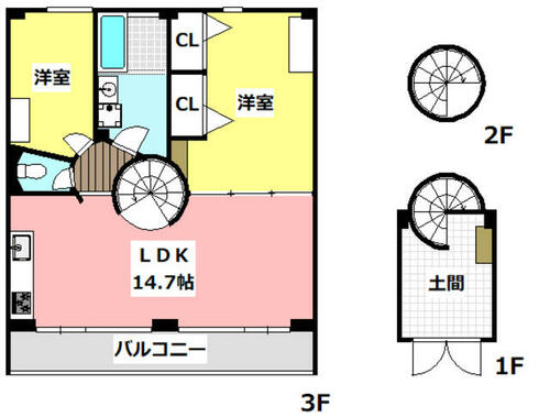 同じ建物の物件間取り写真 - ID:227079578777