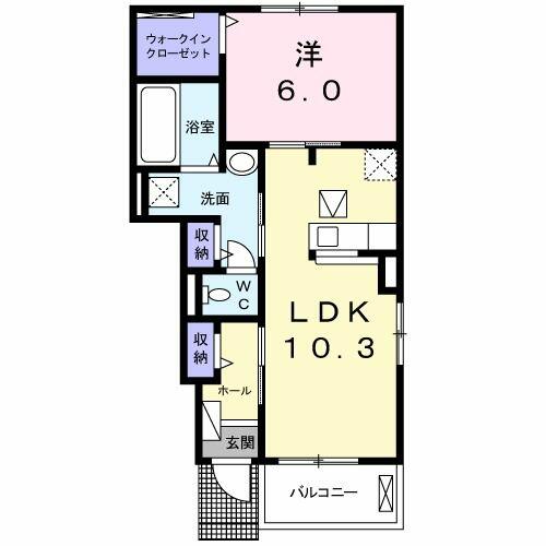 エルフォルク　Ⅱ｜埼玉県加須市馬内(賃貸アパート1LDK・1階・44.21㎡)の写真 その2