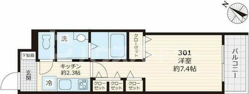 同じ建物の物件間取り写真 - ID:213106263727