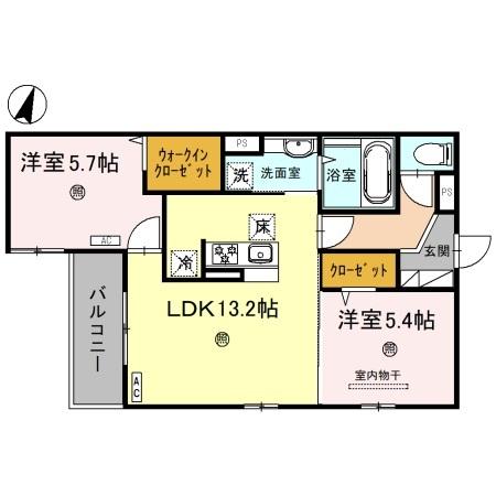 サンパティーク住吉 101｜兵庫県神戸市東灘区住吉宮町１丁目(賃貸アパート2LDK・1階・57.31㎡)の写真 その2