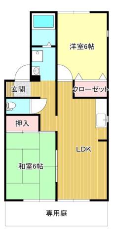 アーバン富岡Ａ棟 101｜大分県大分市大字津守富岡(賃貸アパート2LDK・1階・50.42㎡)の写真 その2