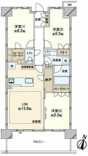 同じ建物の物件間取り写真 - ID:214053545699