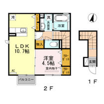 新潟県新潟市中央区女池上山３丁目（賃貸アパート1LDK・2階・45.74㎡） その2