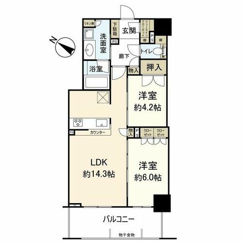 ブリリアタワー神戸元町の間取り