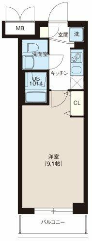 レオーネ志村坂上 405｜東京都板橋区坂下１丁目(賃貸マンション1LDK・4階・25.80㎡)の写真 その2