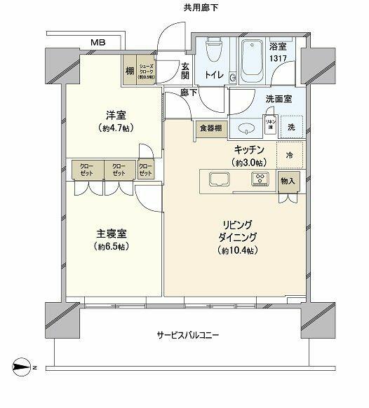 ＴＨＥ　ＹＯＫＯＨＡＭＡ　ＦＲＯＮＴ　ＴＯＷＥＲ｜神奈川県横浜市神奈川区鶴屋町１丁目(賃貸マンション2LDK・30階・55.48㎡)の写真 その2