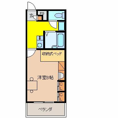 赤道Ⅱ 2020｜沖縄県うるま市字赤道(賃貸アパート1K・2階・23.18㎡)の写真 その3