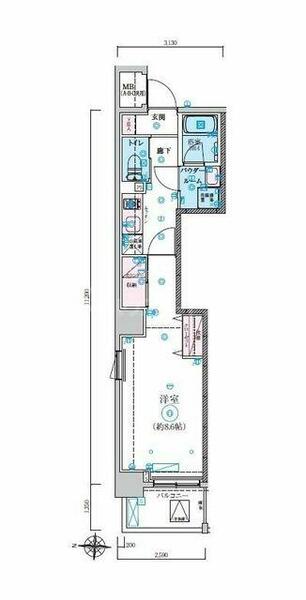 リヴシティ両国五番館 202｜東京都墨田区両国４丁目(賃貸マンション1K・2階・28.54㎡)の写真 その2