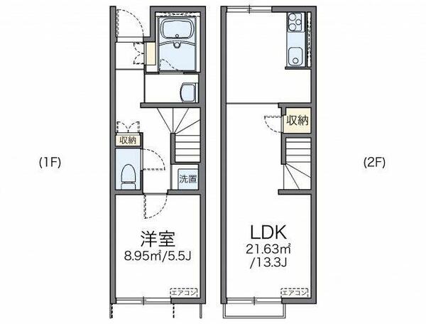 レオネクストＨＡＭＡＫＥＩ 105｜福岡県八女市鵜池(賃貸アパート1LDK・1階・46.94㎡)の写真 その2