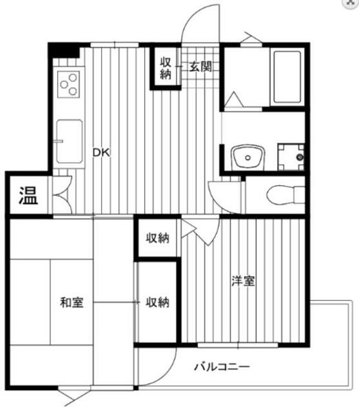 ドミール太陽Ⅱ｜神奈川県相模原市南区東林間２丁目(賃貸マンション2DK・2階・41.31㎡)の写真 その2