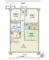 ロイヤルシャトー蘇我  ｜ 千葉県千葉市中央区末広５丁目（賃貸マンション3LDK・5階・76.85㎡） その2