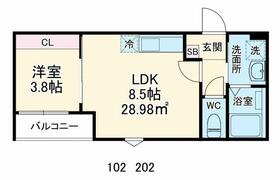 ＧＲＡＤＵＳ黒砂 202 ｜ 千葉県千葉市稲毛区黒砂２丁目（賃貸アパート1LDK・2階・28.98㎡） その2