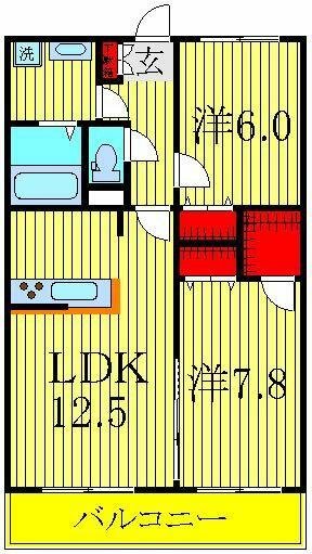 千葉県流山市おおたかの森南１丁目(賃貸マンション2LDK・2階・59.93㎡)の写真 その2