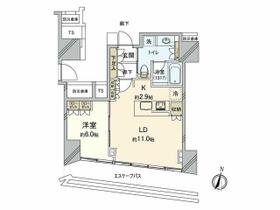 Ｂｒｉｌｌｉａ　Ｔｏｗｅｒ　堂島  ｜ 大阪府大阪市北区堂島２丁目（賃貸マンション1LDK・16階・47.31㎡） その2