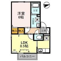 沙羅の木 205 ｜ 石川県金沢市近岡町（賃貸アパート1LDK・2階・35.44㎡） その2